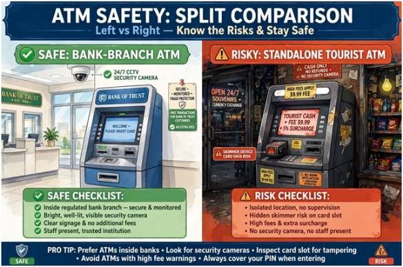 Bank-Branch ATMs vs. Standalone Tourist Terminals