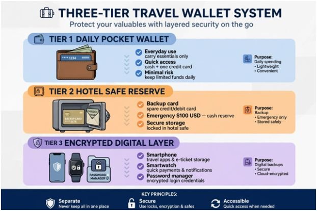 Physical Redundancy: The Three-Tier Travel Wallet