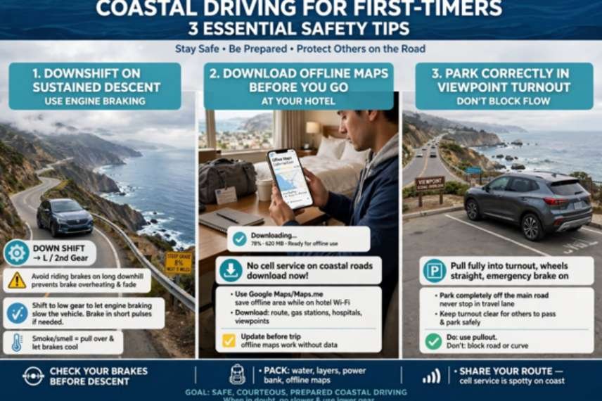 First-Timer Coastal Driving Rules That Save Your Transmission and Brakes