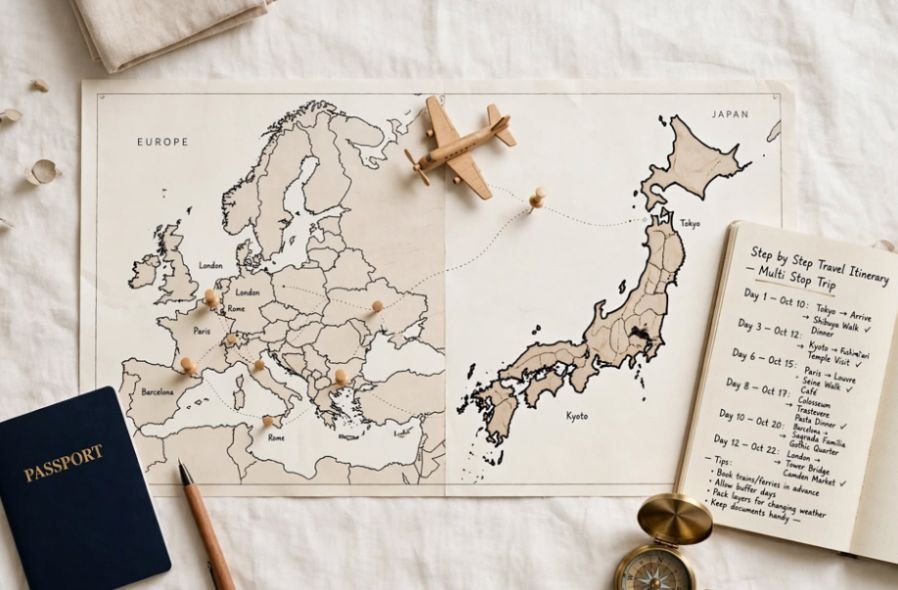 Step by Step Travel Itinerary Planning for Multi Stop Trips