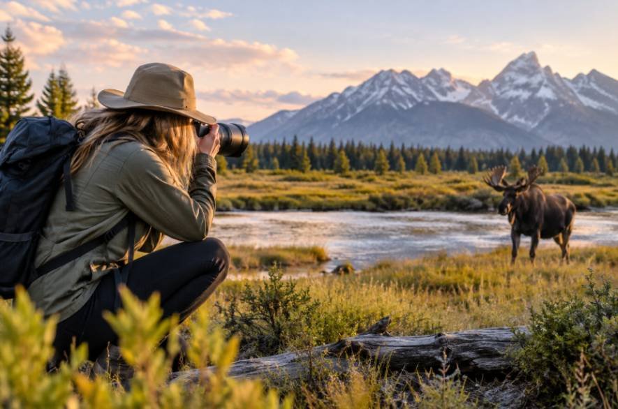 Responsible Ways to Photograph Wildlife While Traveling Without Disturbing Animals